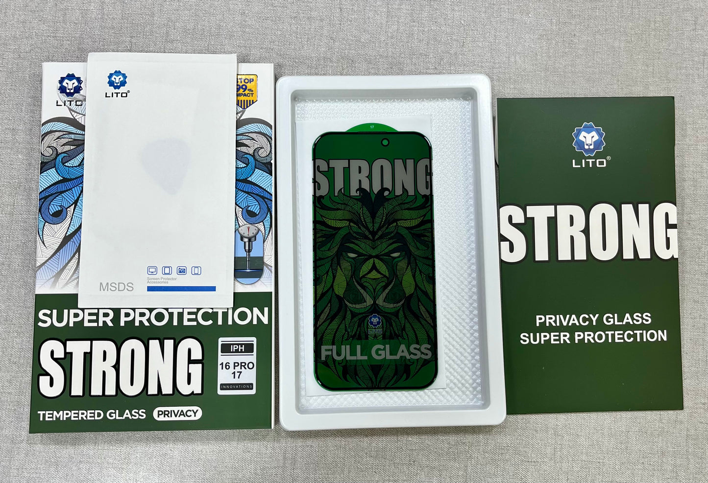 LITO Super Strong Privacy Tempered Glass
