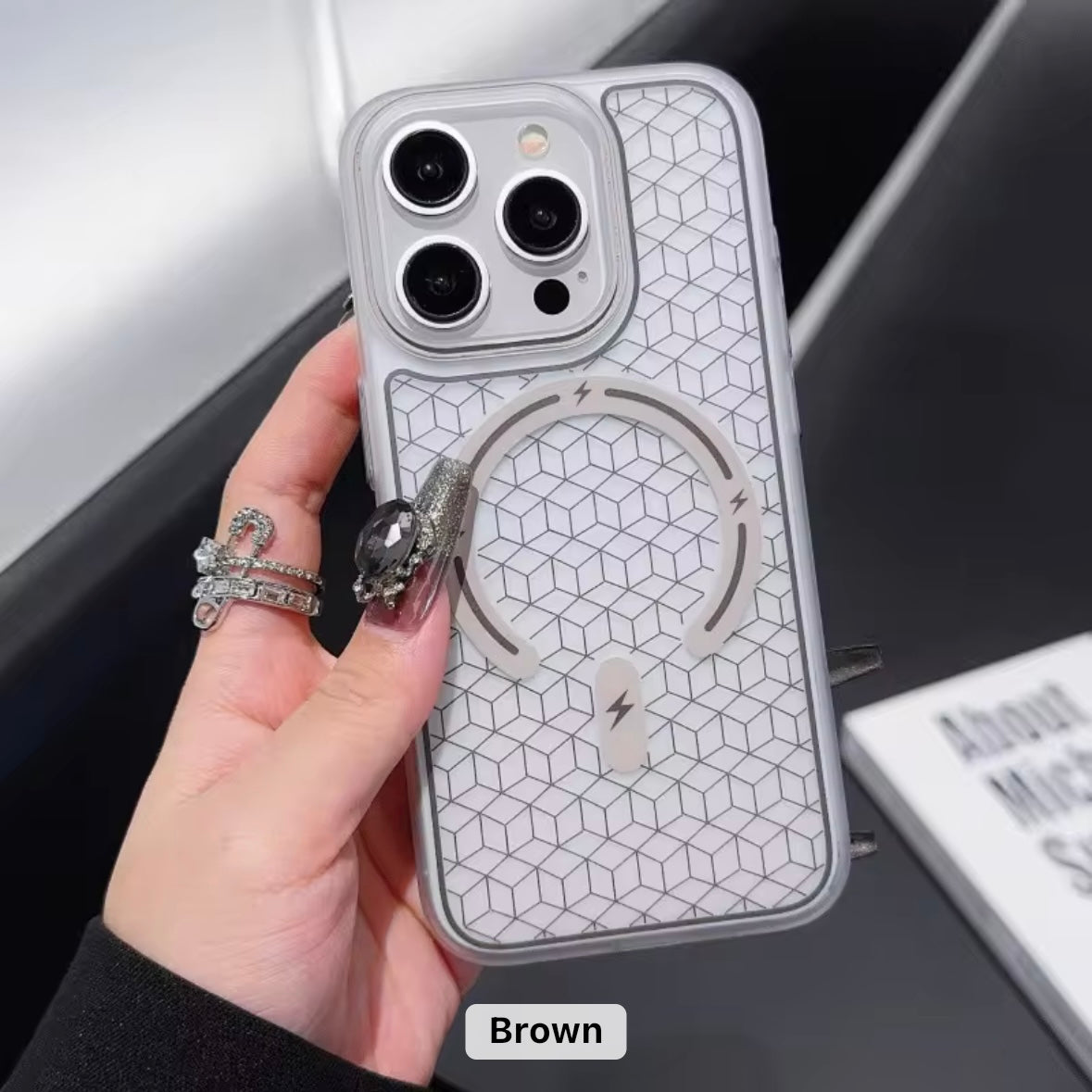MagSafe Printed Matte Hard Case for iPhone