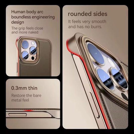 Premium Leather Hard MagSafe Case for iPhone