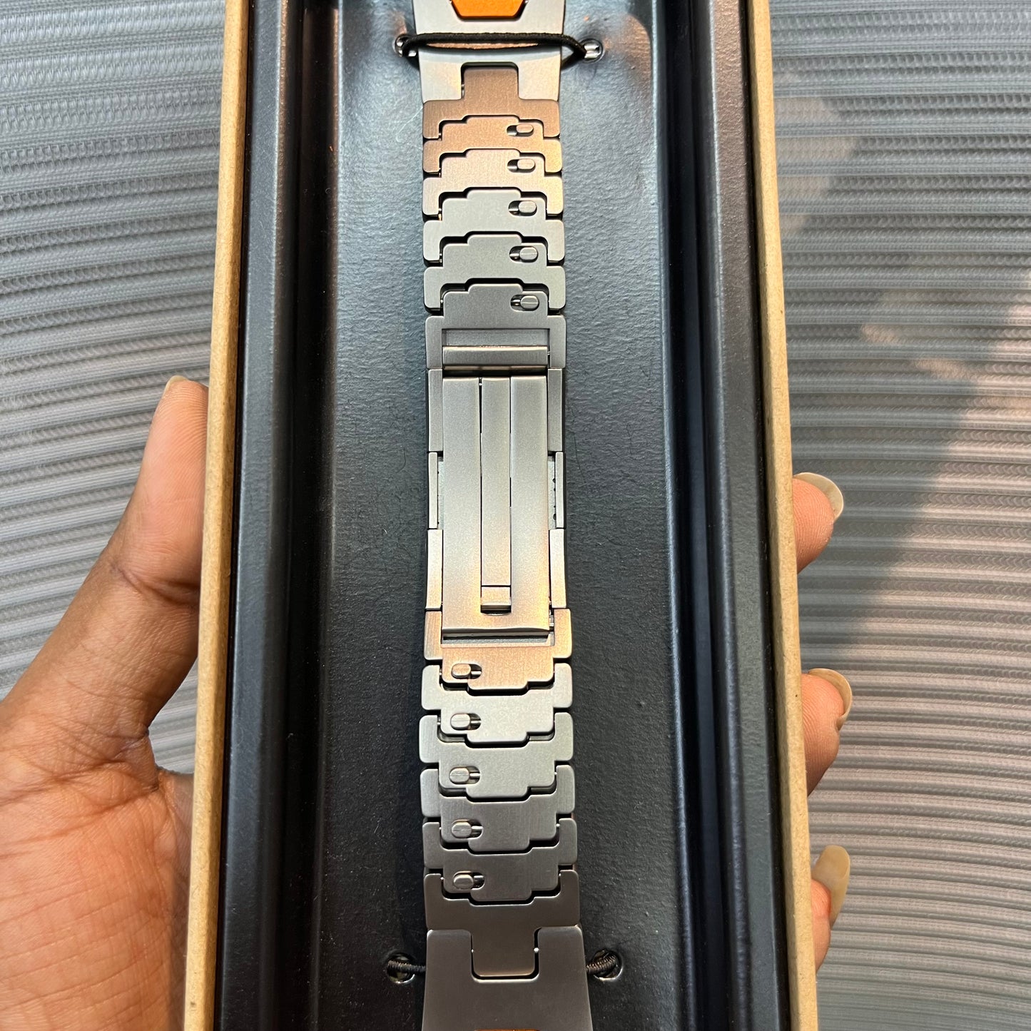 Premium Stainless Steel Press-Lock iWatch Strap