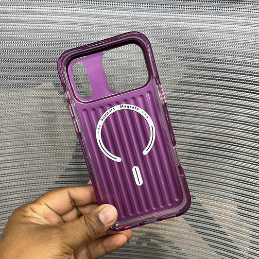 Stripe Matte Finish MagSafe Shockproof iPhone Case