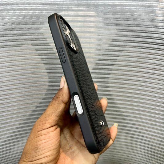Emboss Luxe Leather iPhone 16 Pro Max Case