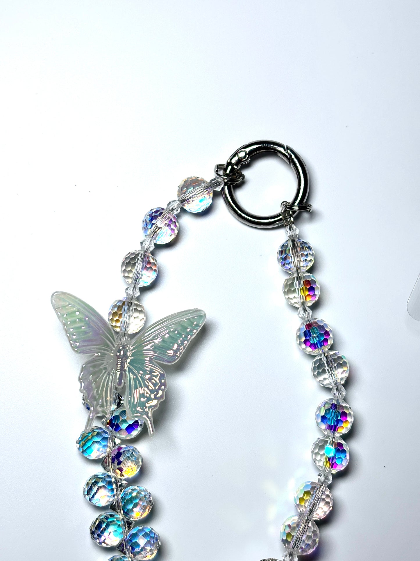 Bling Butterfly Phone Charm Strap