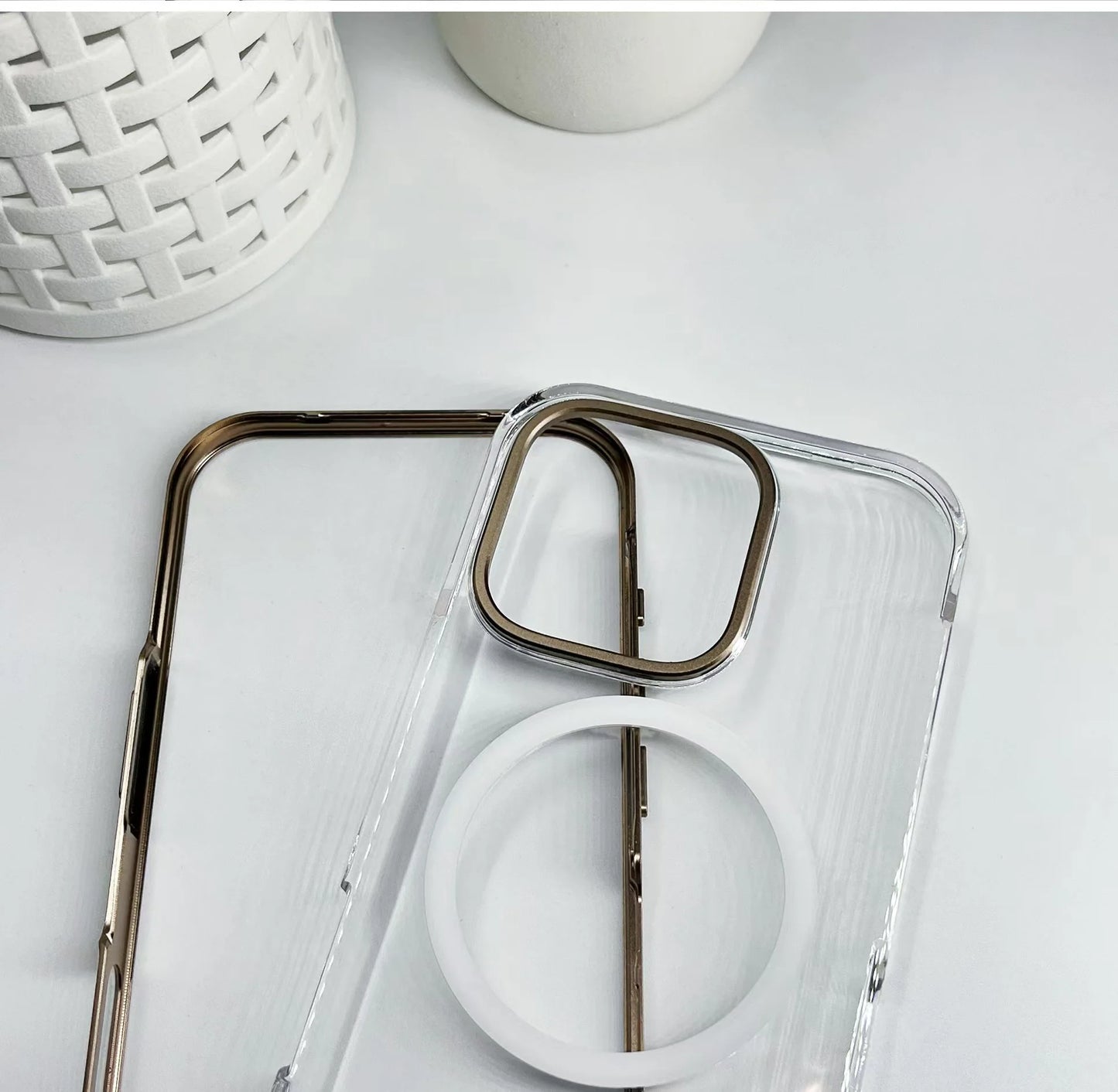 Transparent Metal Frame iPhone Case