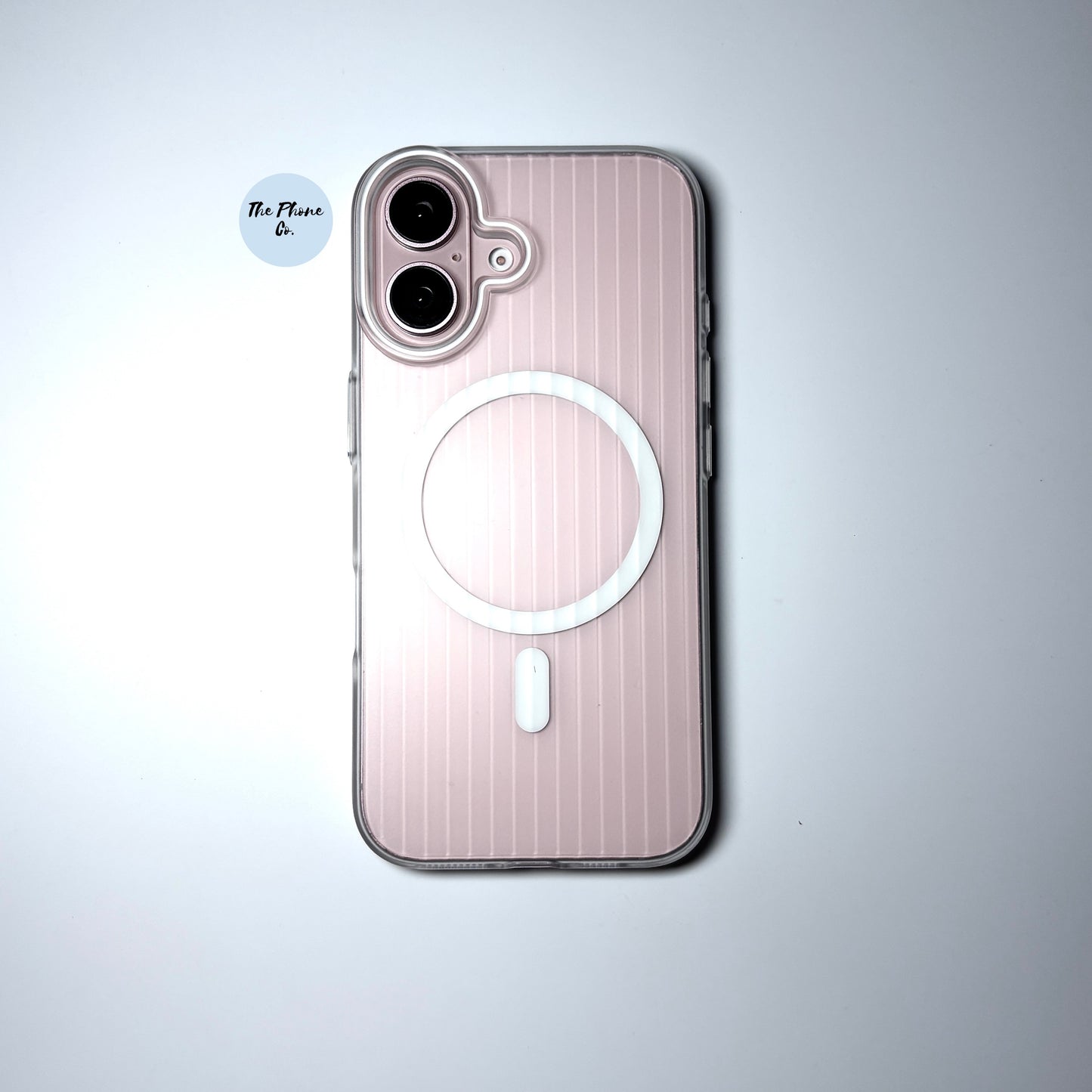 MagSafe Transparent Striped iPhone Case