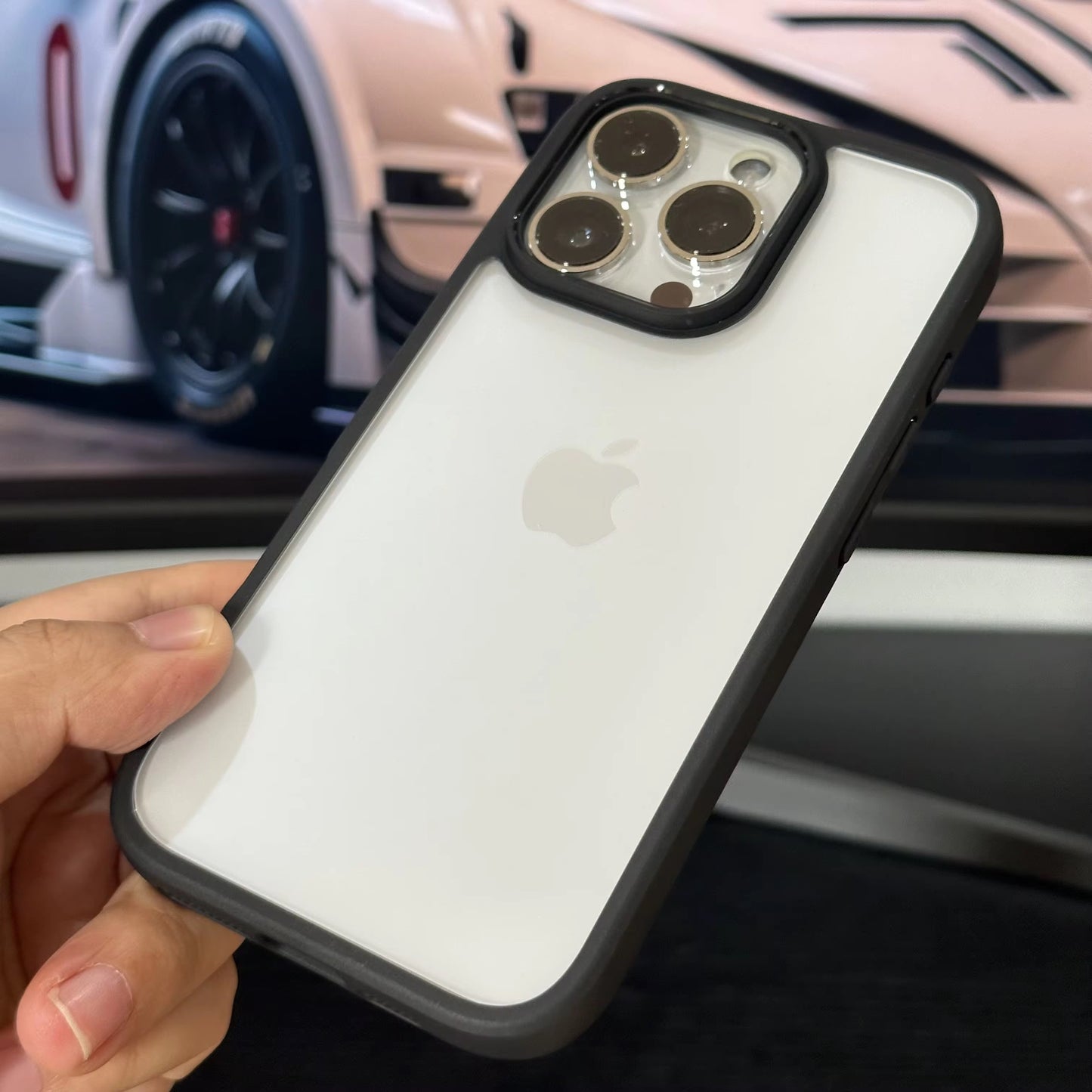 Transparent Black Border Case for iPhone 16 Series