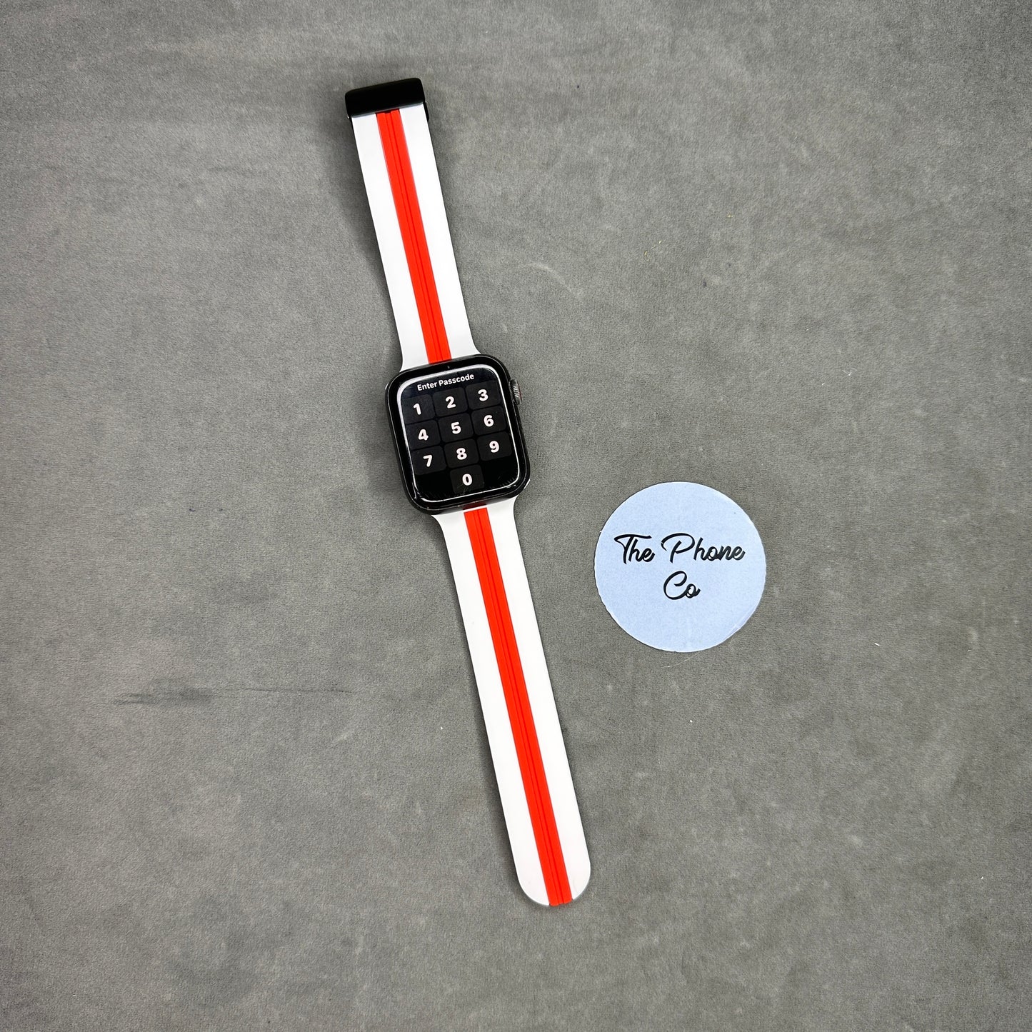 Striped Silicone Magnetic Apple Watch Strap