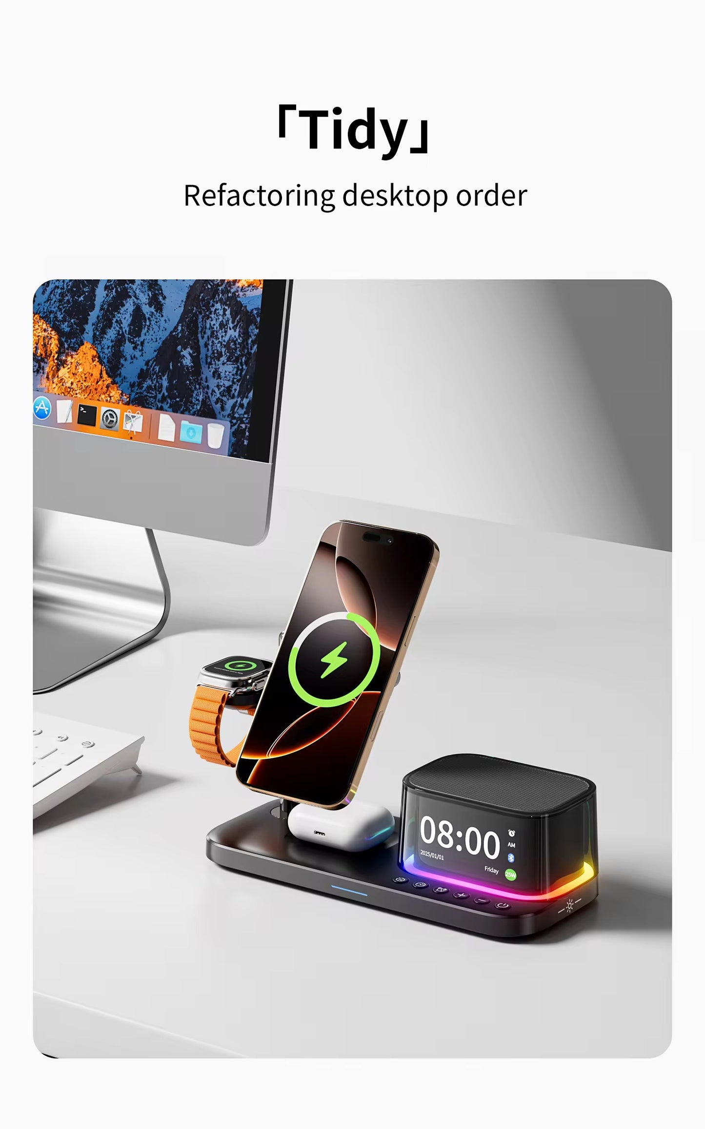 AuraDock 5-in-1 Wireless Charging Station