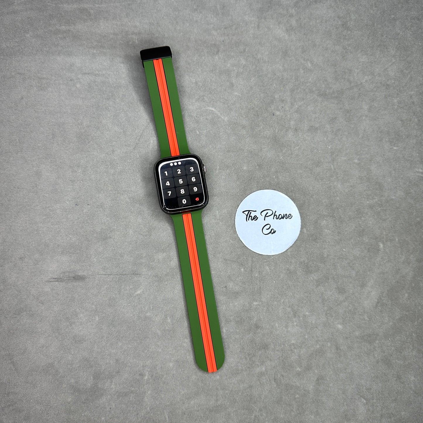 Striped Silicone Magnetic Apple Watch Strap