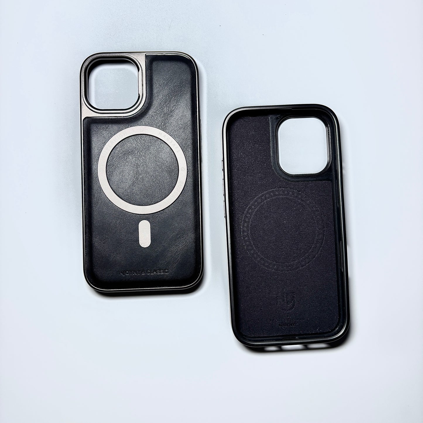 Leather & Metal MagSafe iPhone Case