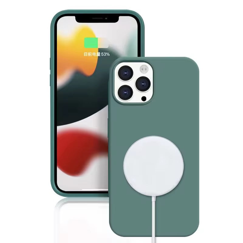 Premium Silicone MagSafe Hard Case for iPhone