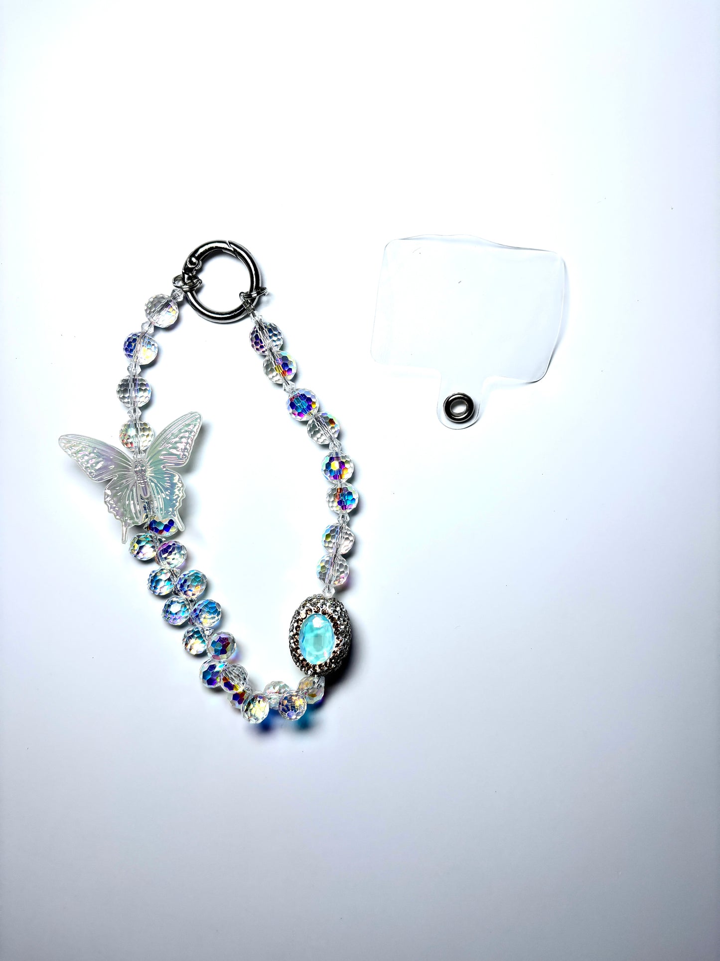 Bling Butterfly Phone Charm Strap