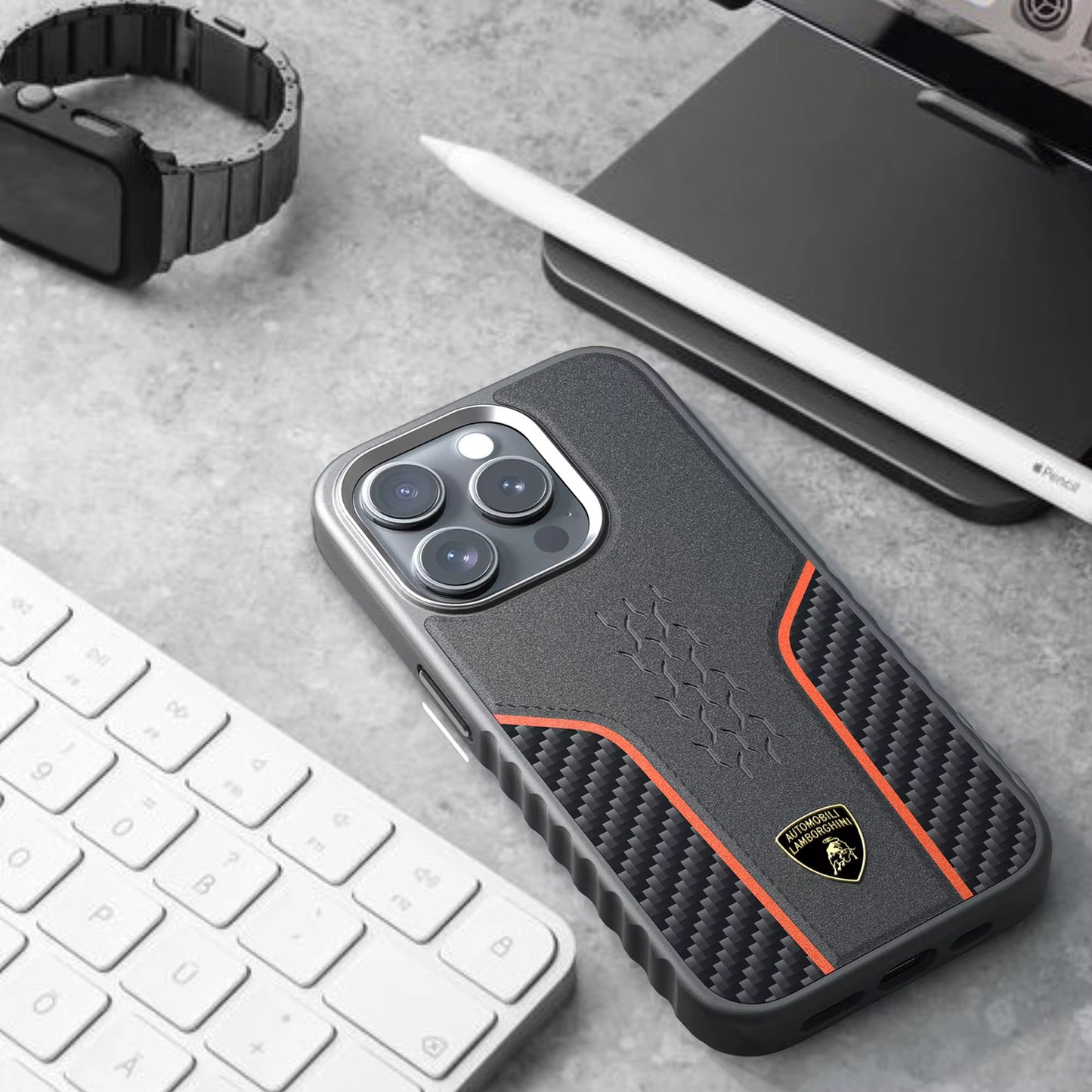 Premium Carbon Fibre Leather Finish iPhone Case