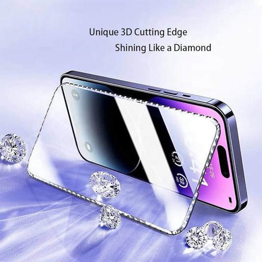 Diamond-Cut Lace Crystal Clear Tempered Glass