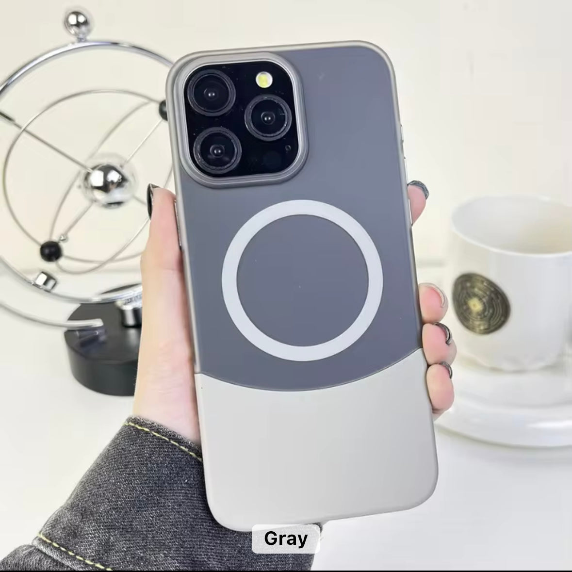 Dual Color Matte Magsafe Slim Fit Case for iPhone