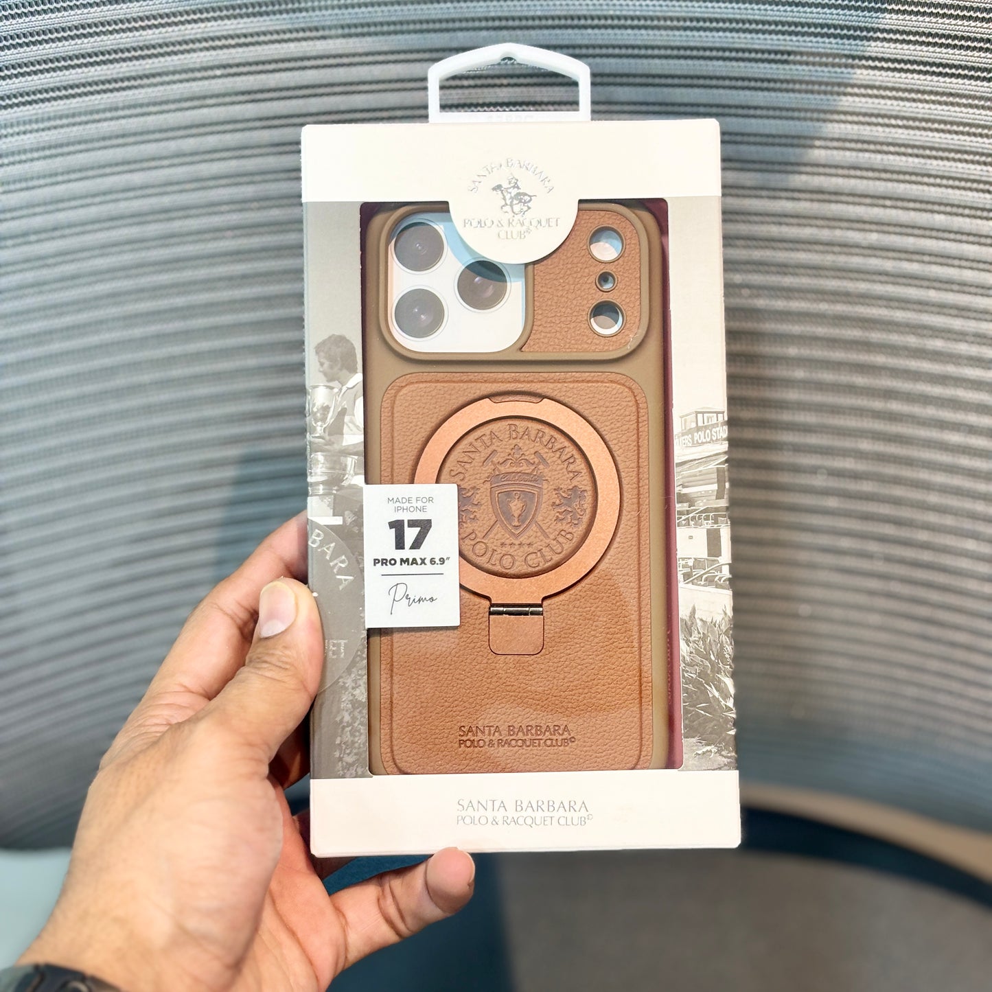 AristoStand MagSafe Leather Polo iPhone 17 Pro Max Case