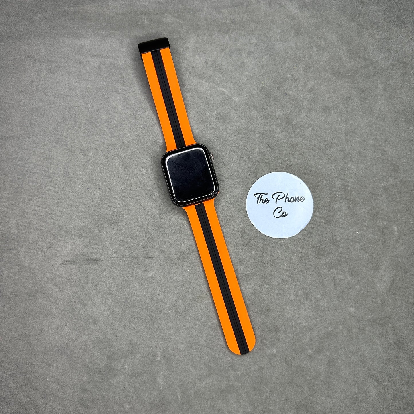 Striped Silicone Magnetic Apple Watch Strap