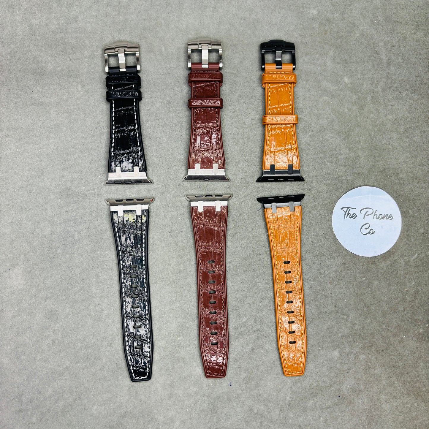 Leather Stitched Apple Watch Strap
