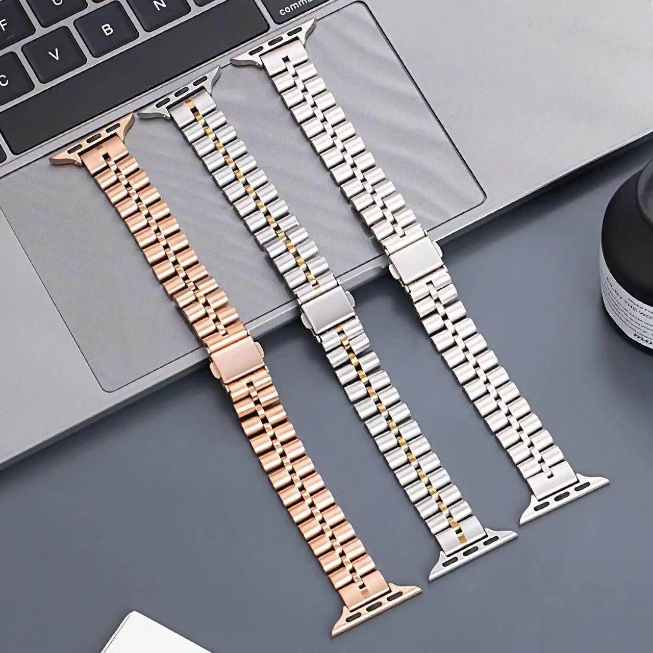 Premium Metal Textured Apple Watch Strap