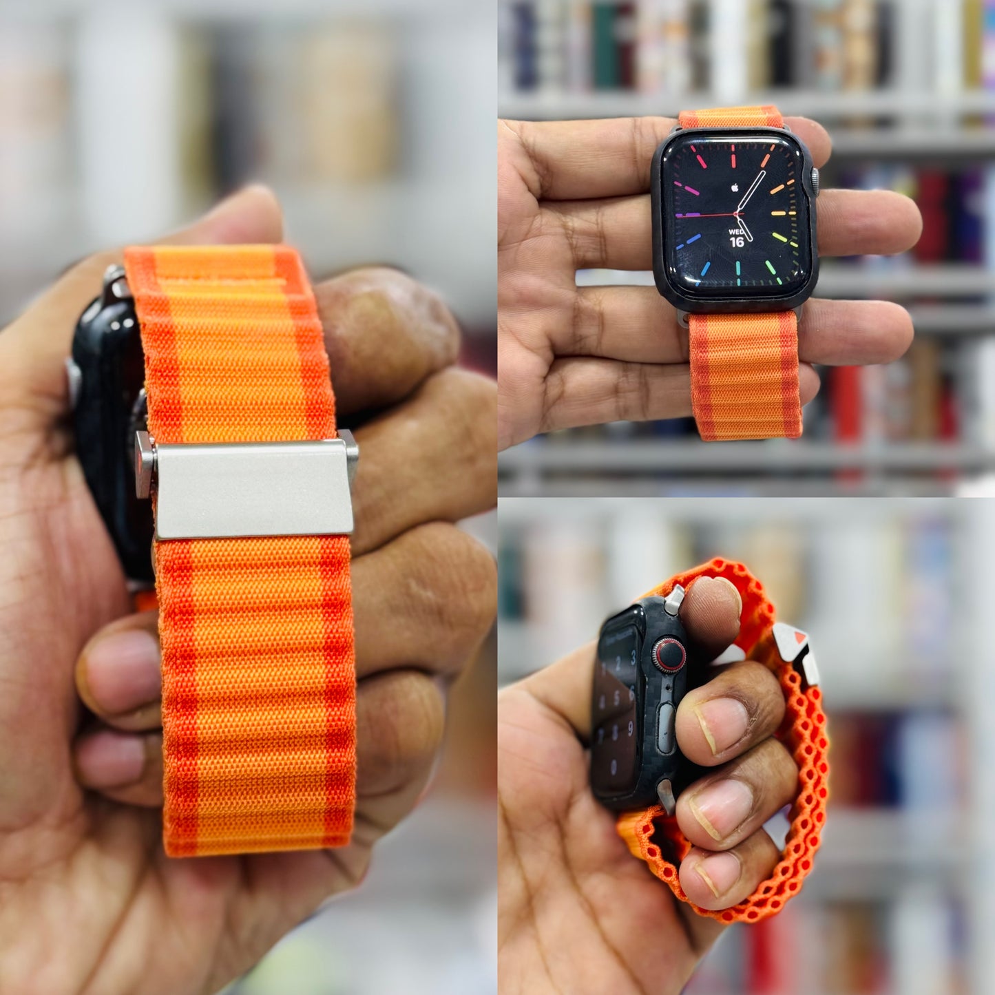 Nylon Sports Loop Textured Apple Watch Strap with Metal Lock