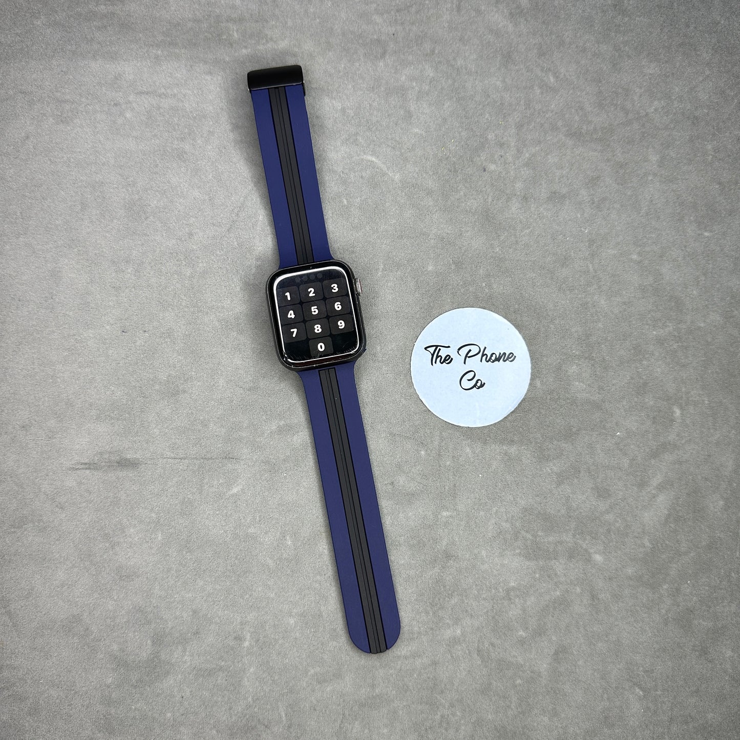 Striped Silicone Magnetic Apple Watch Strap