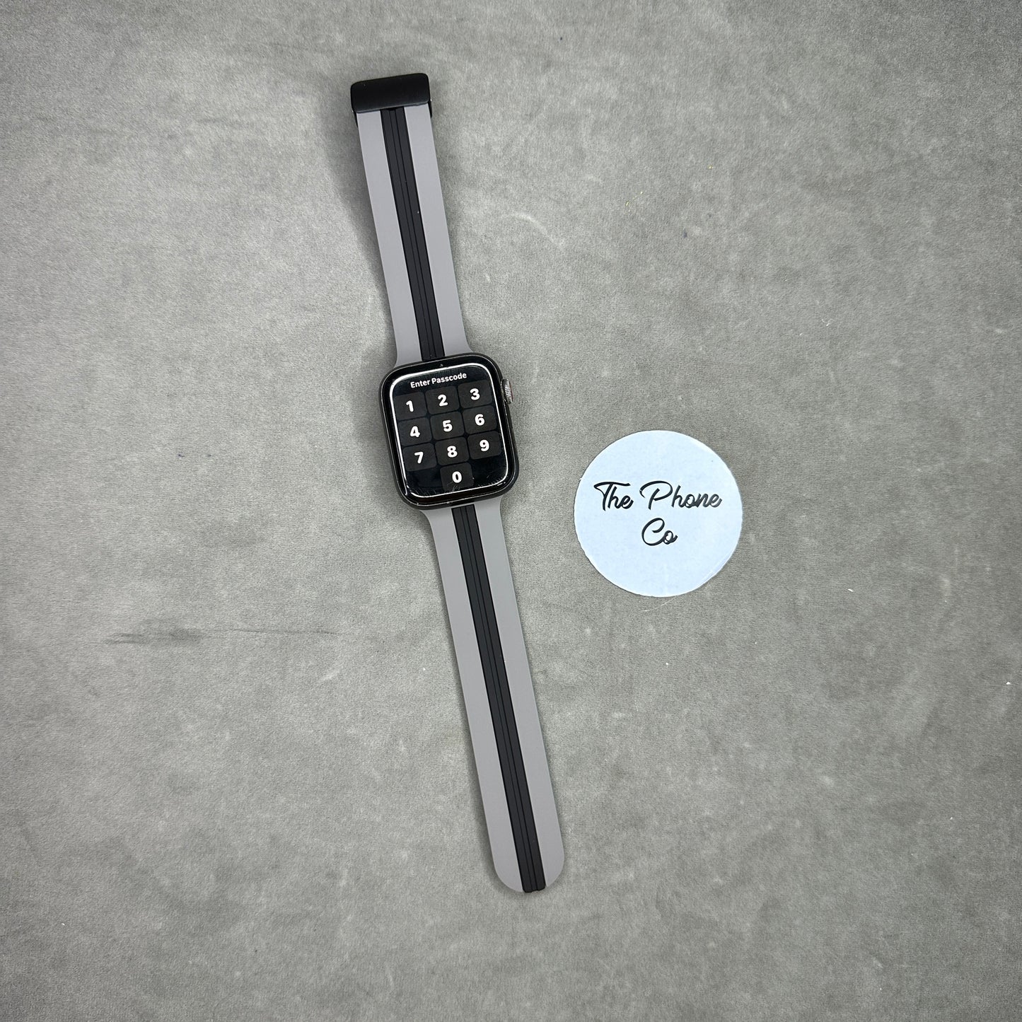 Striped Silicone Magnetic Apple Watch Strap