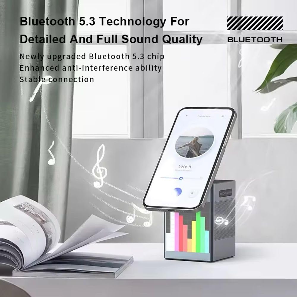 6 in 1 Multi-Function Wireless Charger with Bluetooth Speaker
