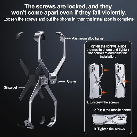 X Shaped Metal Bumper Case for iPhone