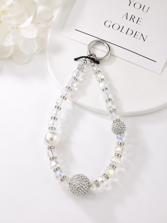 Diamond Pearl Phone Charm