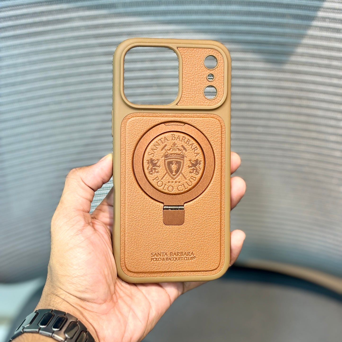 AristoStand MagSafe Leather Polo iPhone 17 Pro Max Case