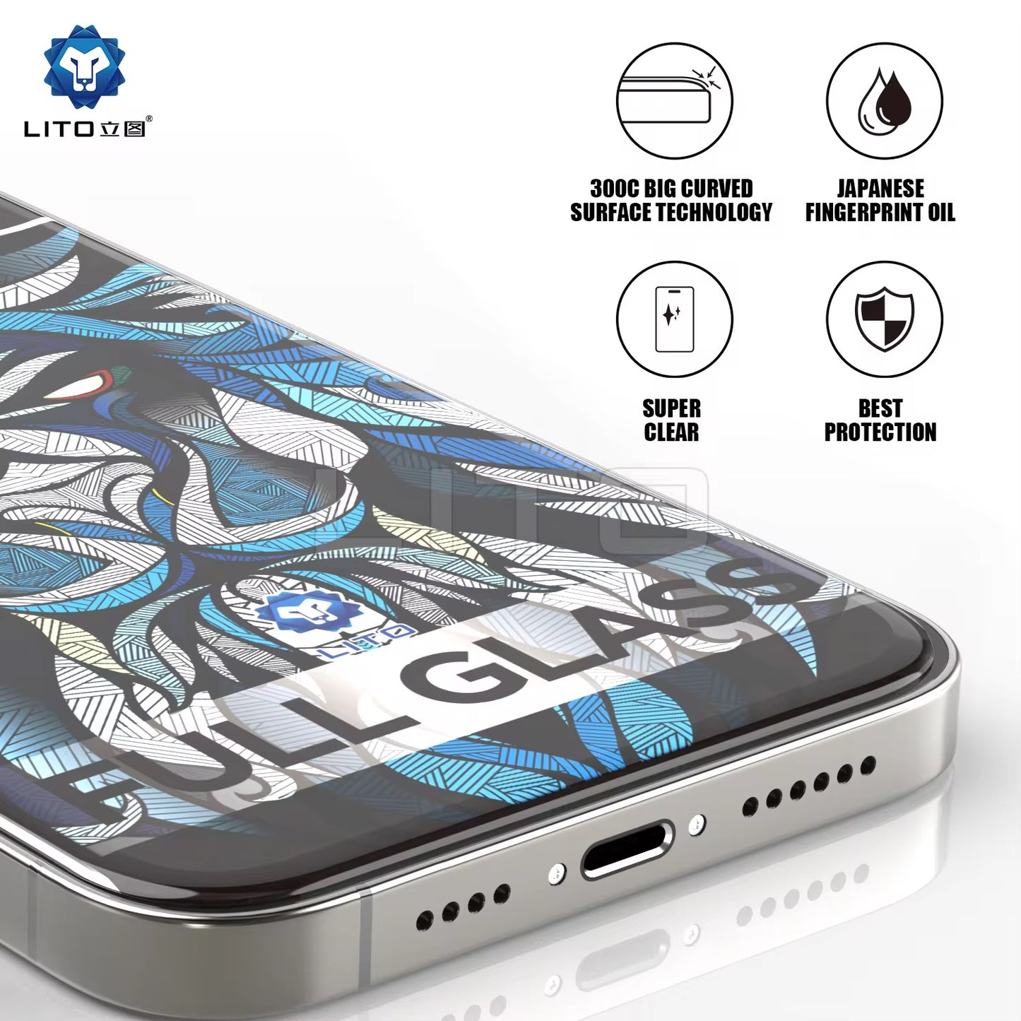 LITO - Clear Tempered Glass iPhone Screen Protector