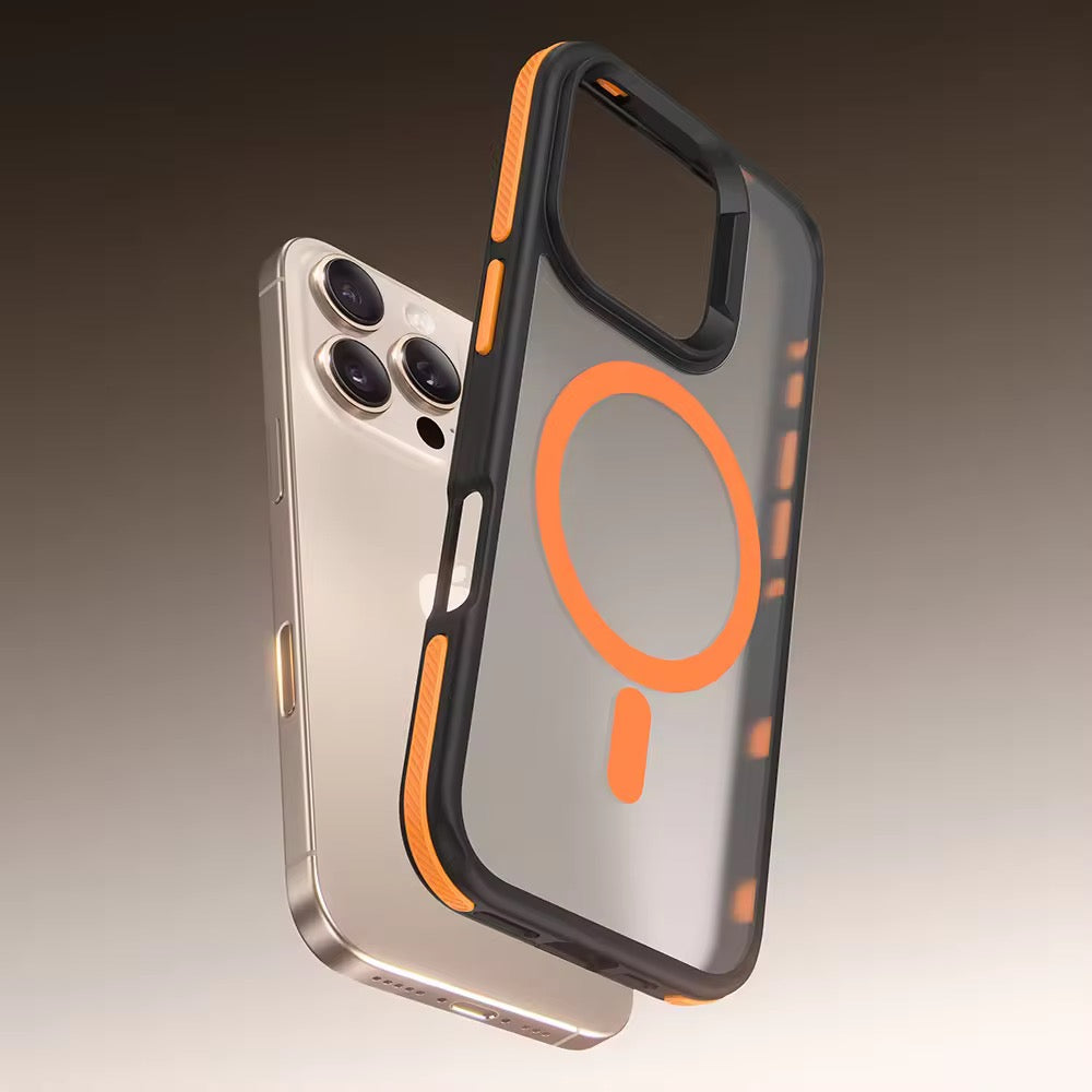 Tinted Matte Hard Magsafe Case with Color Border for iPhone