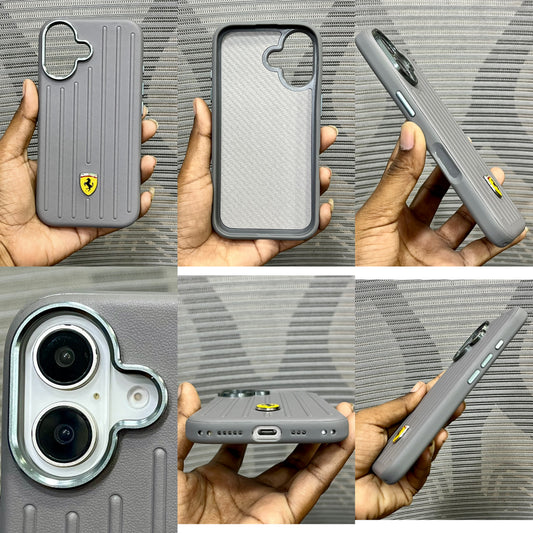 Leather Racing Logo iPhone 16 Case