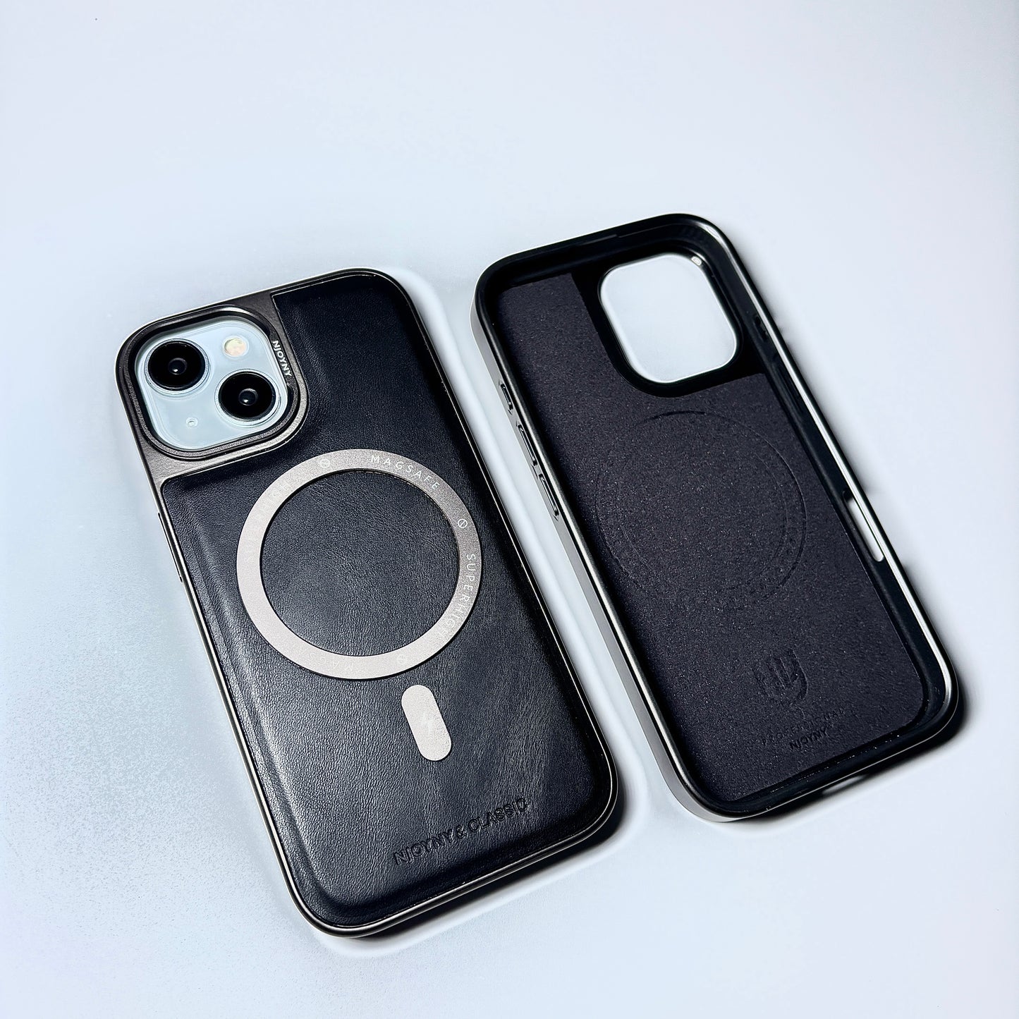 Leather & Metal MagSafe iPhone Case