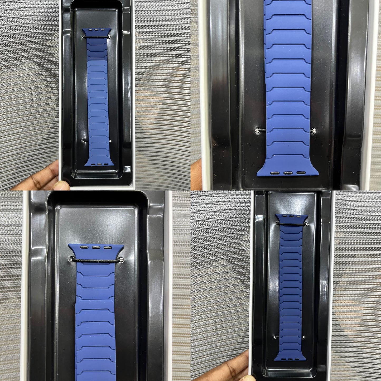 Ribbed Silicone Magnetic Watch Strap