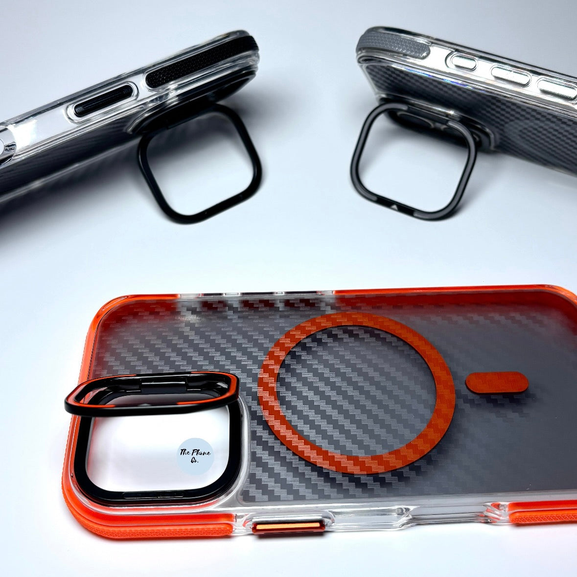 Carbon Fibre MagSafe iPhone Case with Camera Stand