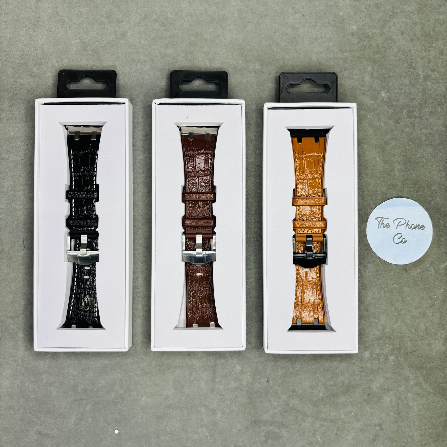 Leather Stitched Apple Watch Strap