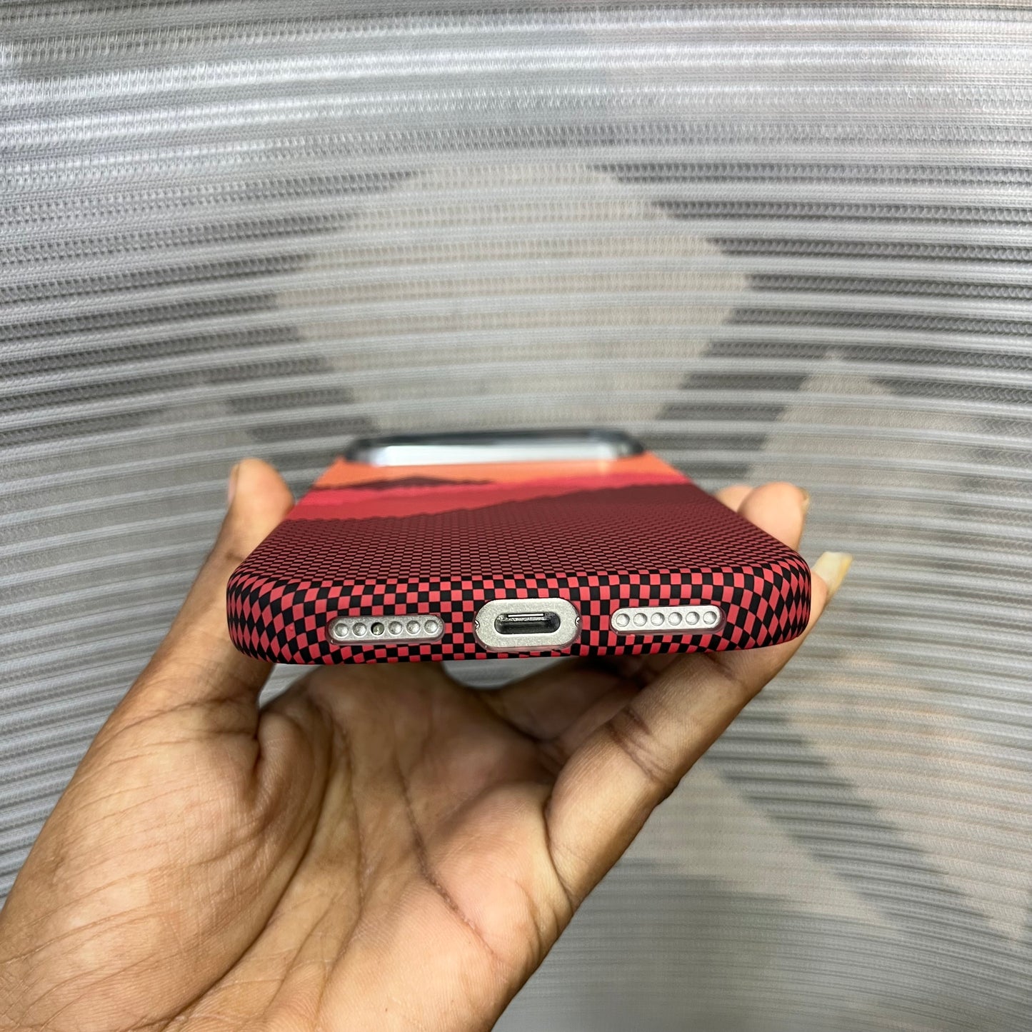Carbon Fiber Embossed iPhone 17 Pro Max Case