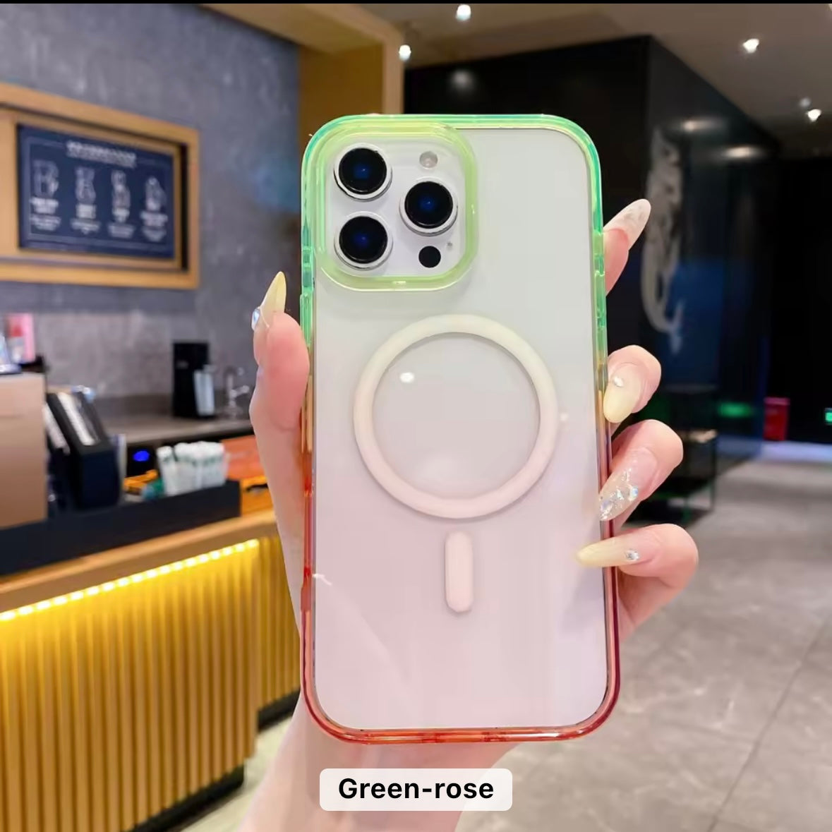 Dual Tone Gradient Magsafe Silicone Case for iPhone