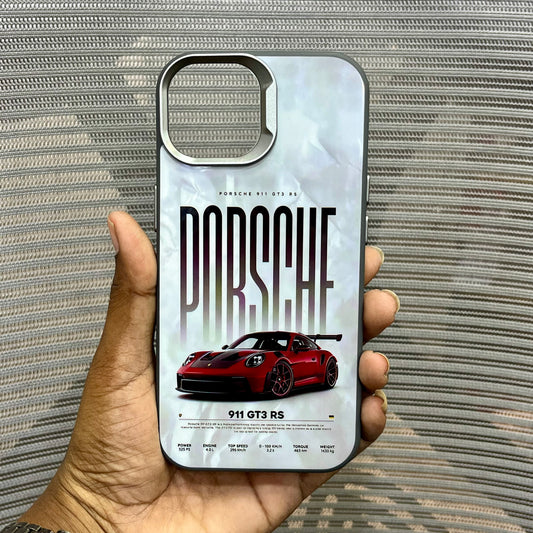 Glossy Car Print Protective iPhone 15 Case