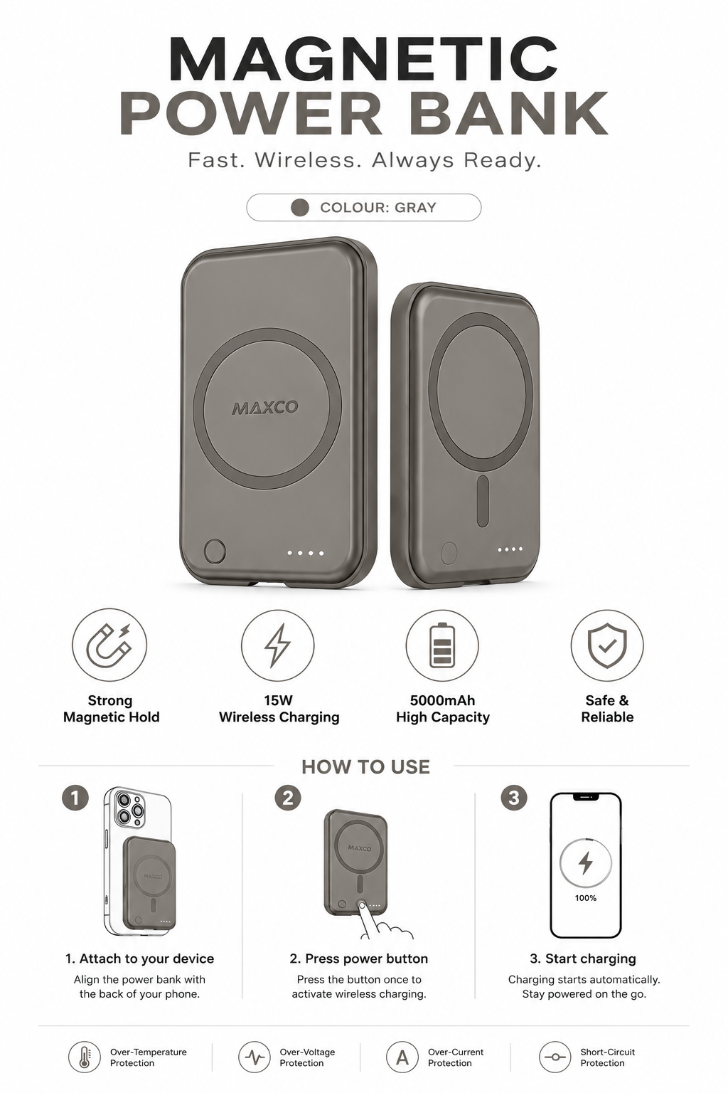 LuxeVolt MagSafe Power Bank