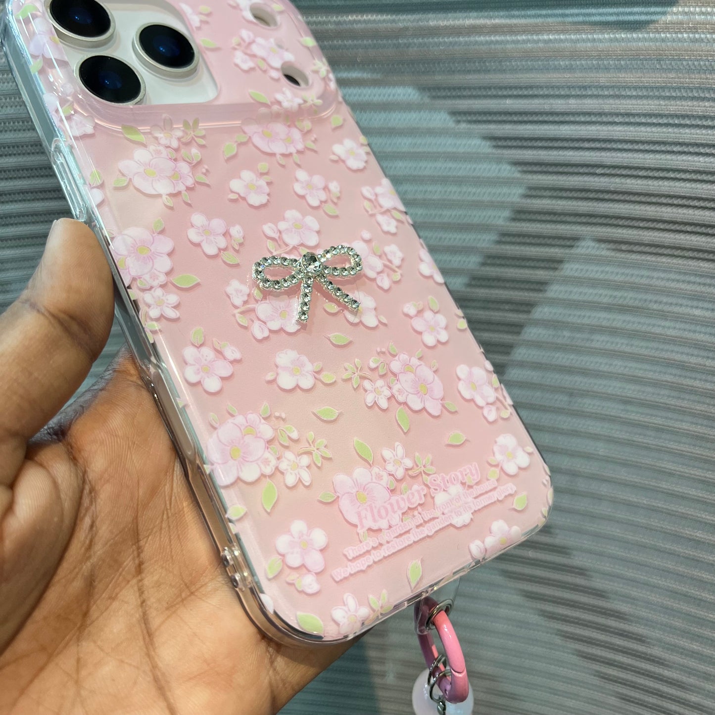 Floral Charm Clear iPhone 17 Pro Max Case