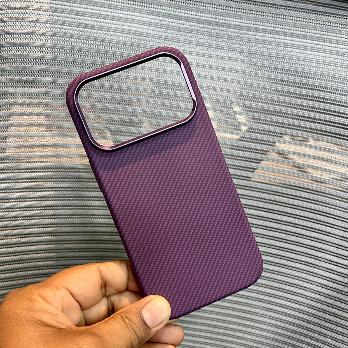 Carbon Fiber Small Stripe Wave Texture iPhone Case