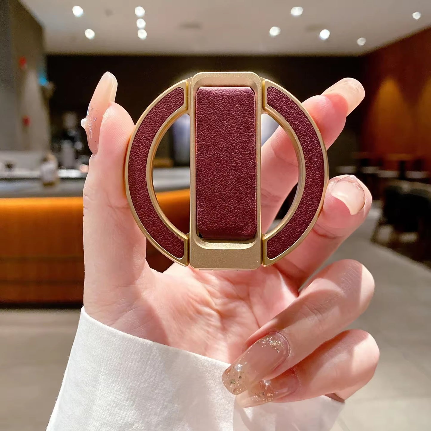 Premium Leather MagSafe Ring Stand