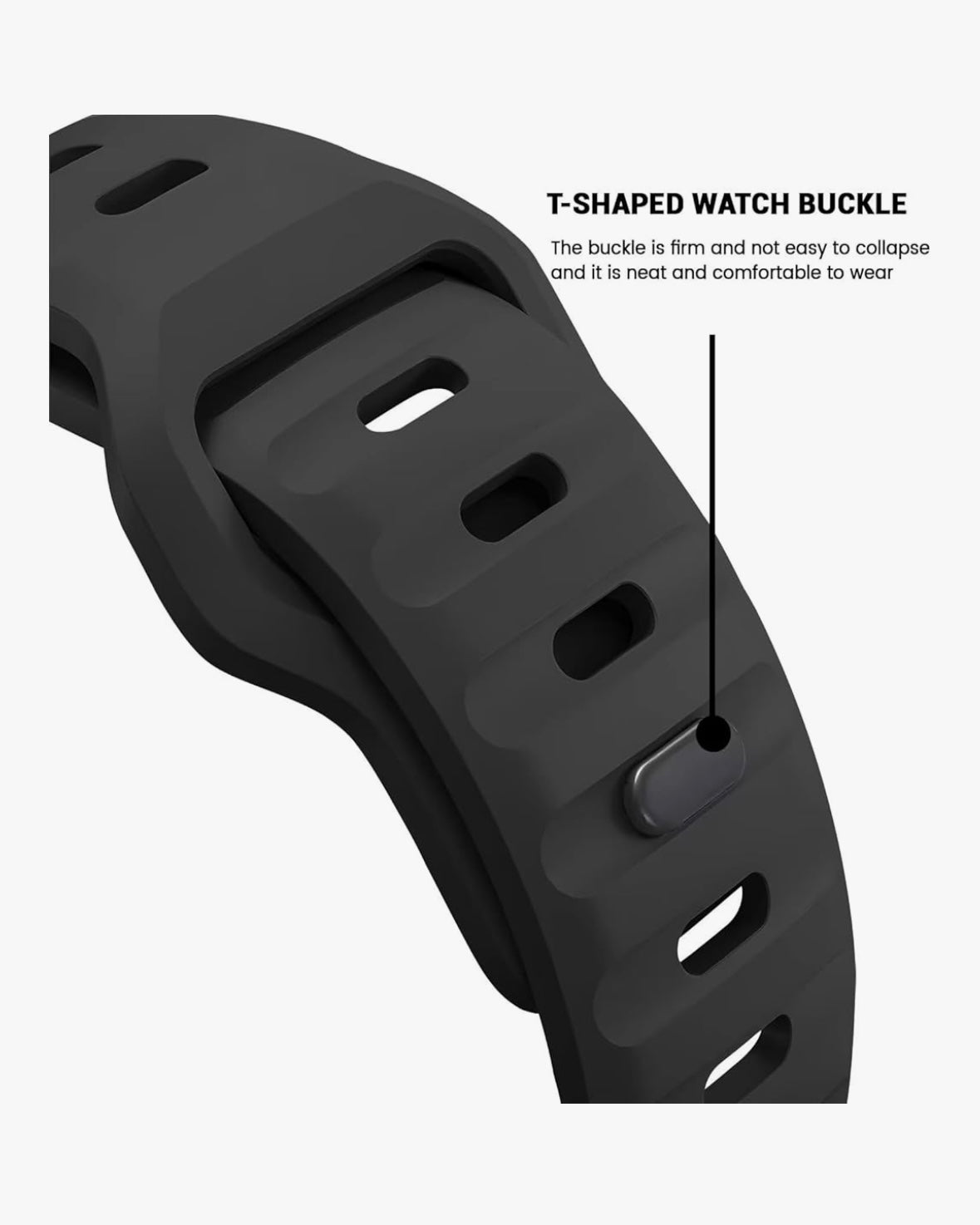 Silicone Wave Textured Apple Watch Strap