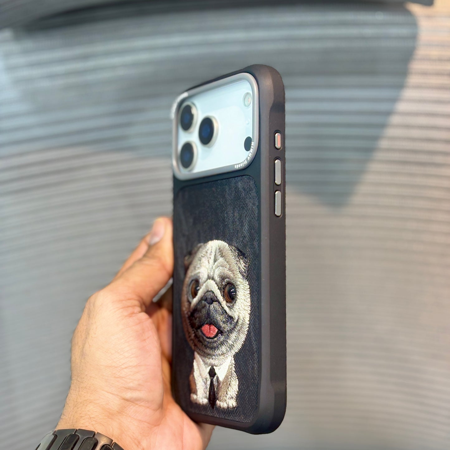 StitchPals Dog Embroidered iPhone 17 Pro Max Case