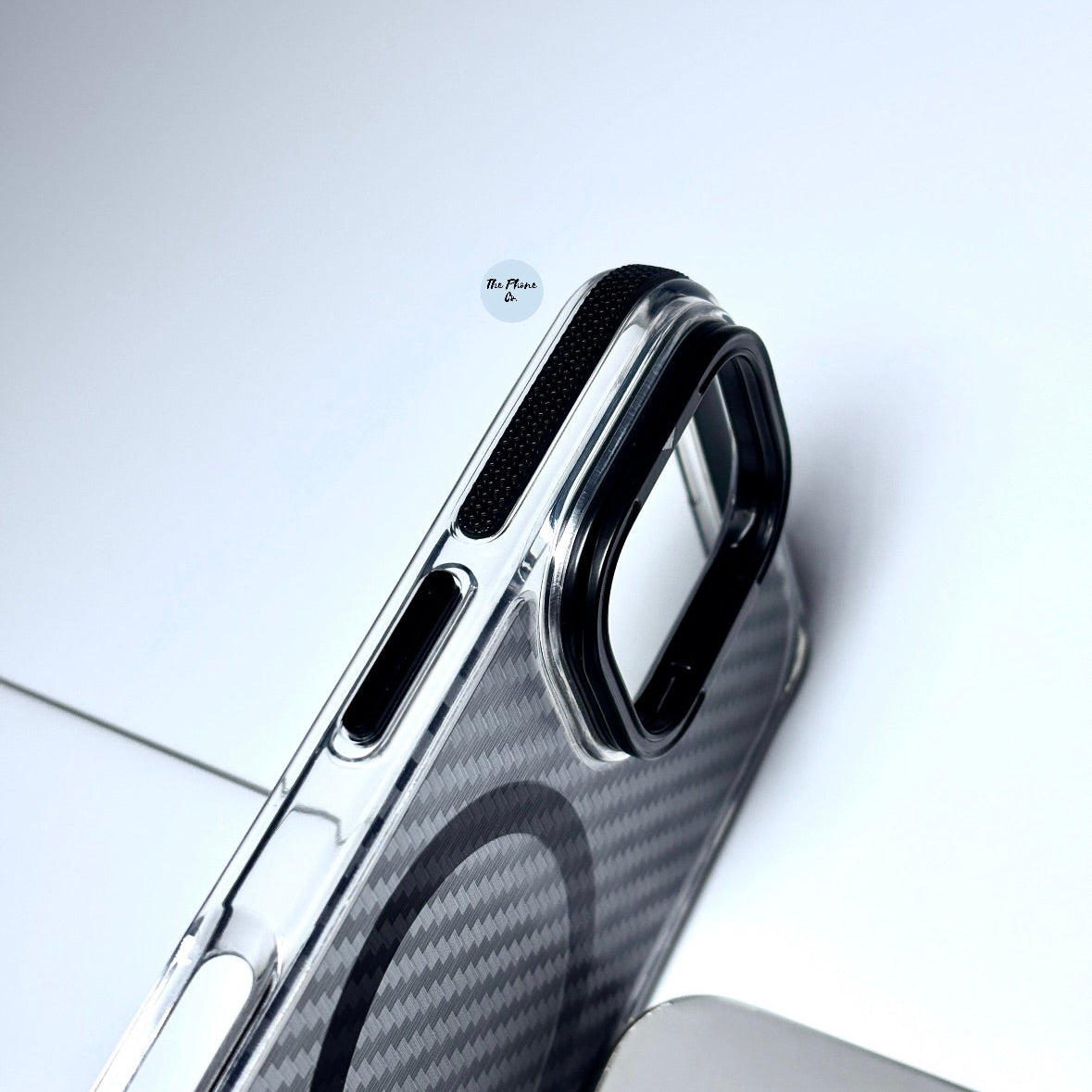 Carbon Fibre MagSafe iPhone Case with Camera Stand