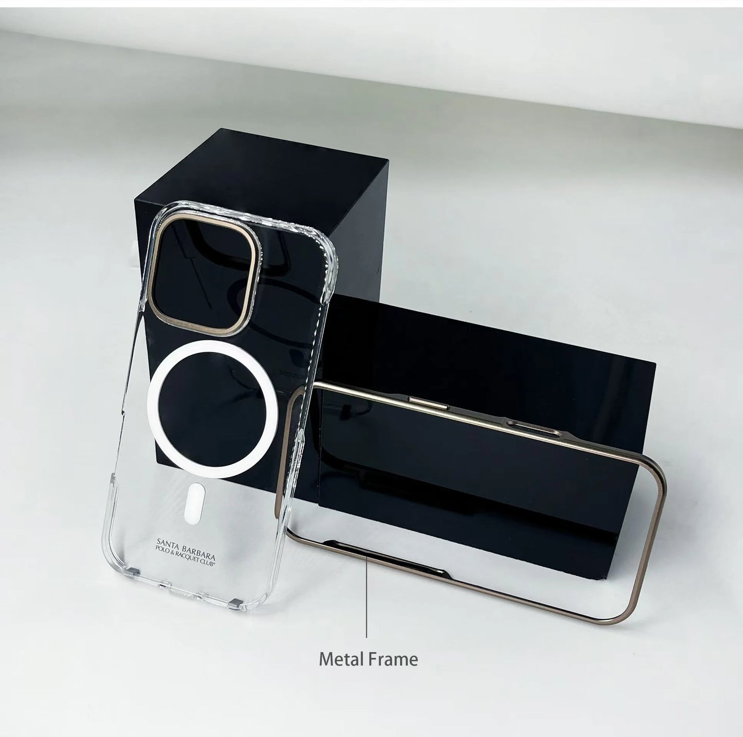Transparent Metal Frame iPhone Case
