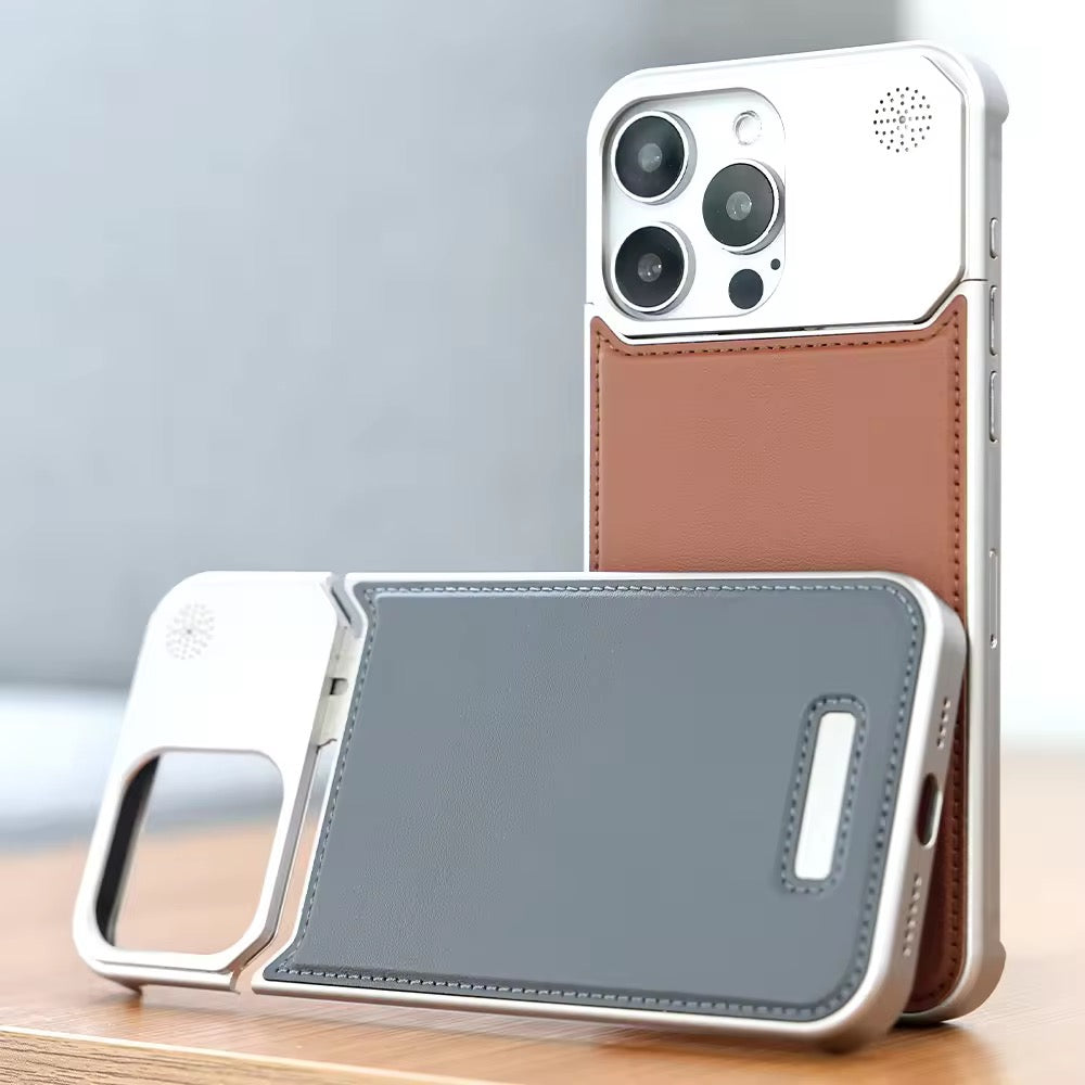 Aroma Perfume Leather & Metal iPhone Case