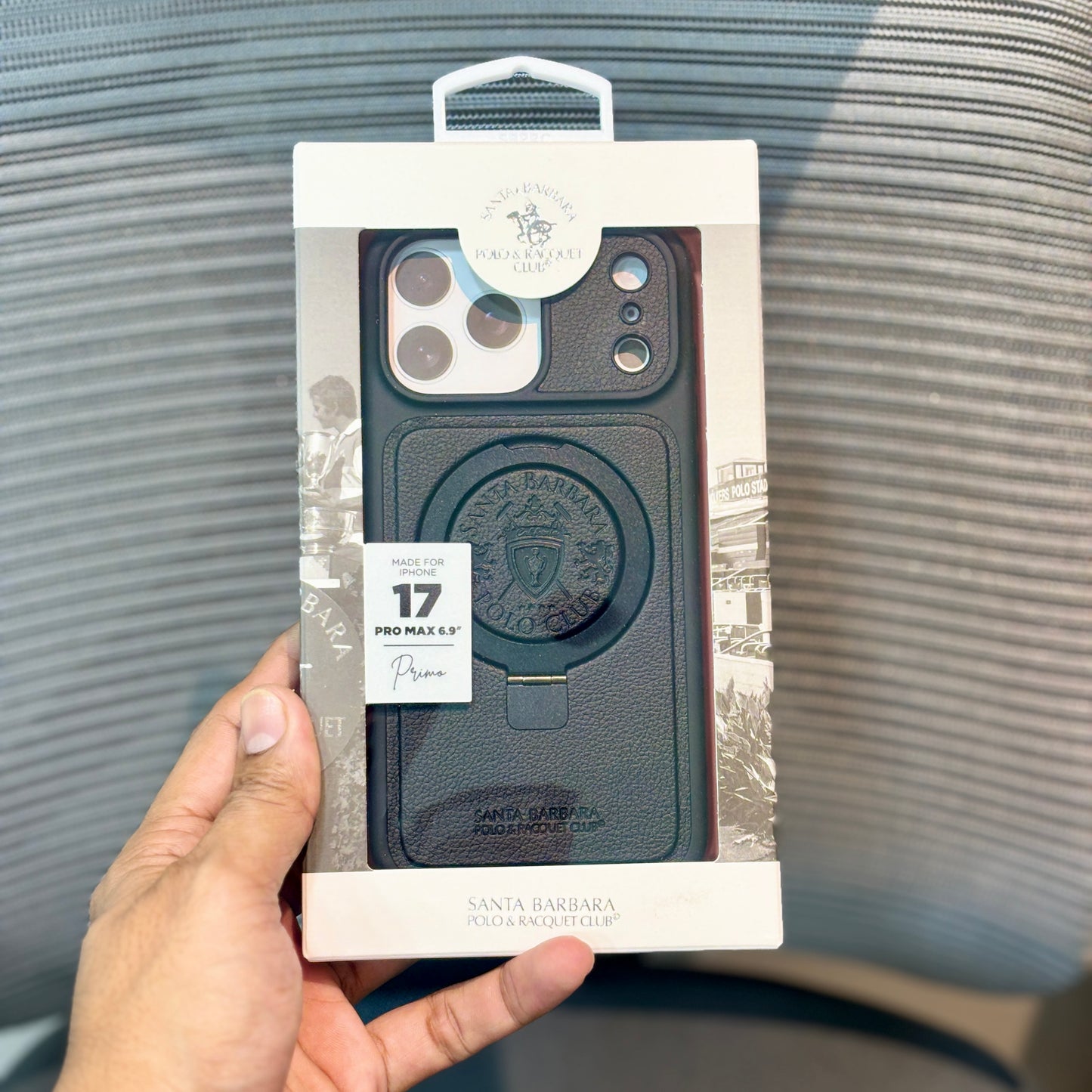 AristoStand MagSafe Leather Polo iPhone 17 Pro Max Case